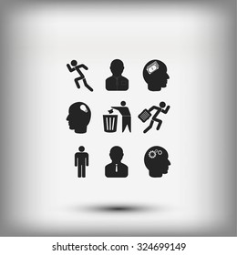 Human resource and strategy icons