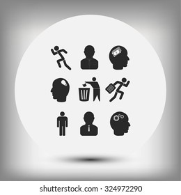 Human resource and strategy icons