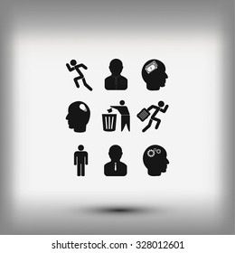 Human resource and strategy icons