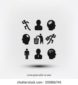 Human resource and strategy icons