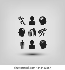 Human resource and strategy icons