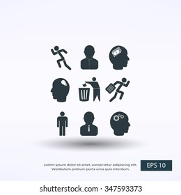 Human resource and strategy icons