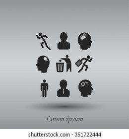 Human resource and strategy icons