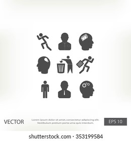Human resource and strategy icons