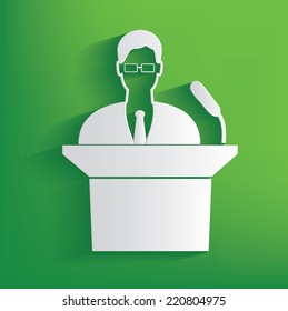 Human resource symbol on green background,clean vector