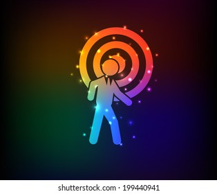 Human resource symbol,Rainbow vector