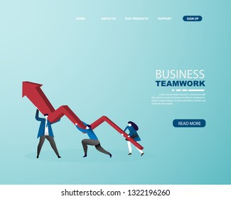Human resource system, businessman with teamwork concept for business Solution and gold. isometric concept. vector illustration