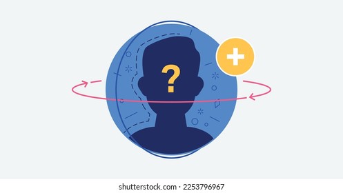 Human resource vector icon. Find the right candidate for the open position. HR and headhunter service minimal concept. HR management software abstract metaphor. Illustration for a recruitment agency.