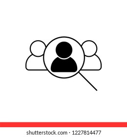 Human resource vector icon, hiring symbol. Simple, flat design for web or mobile app