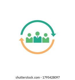 human resource vector icon logo design