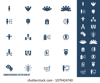 human resource vector icon set