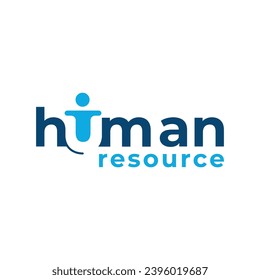 Human Resource wordmark text creative logo design concept