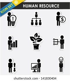 Human resource,business concept icons,vector