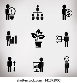 Human resource,business concept icons,vector