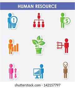 Human resource,business concept icons,vector