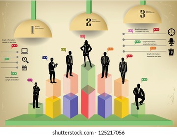 Human resource,Business concept,info graphics,vintage,vector