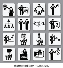 Human resource,business and management icon set,Vector