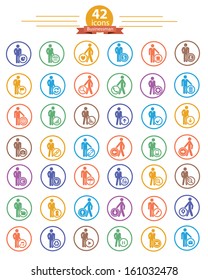 Human resource,Businessman icons,Colorful version,vector