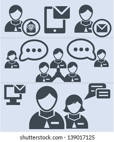 Human resource,communication icons,vector