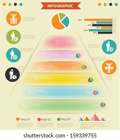 Human resource,Elements of Infographics,Retro style,vector