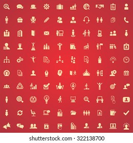 human resources 100 icons universal set for web and mobile
