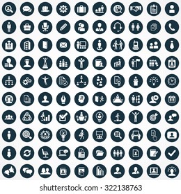 human resources 100 icons universal set for web and mobile
