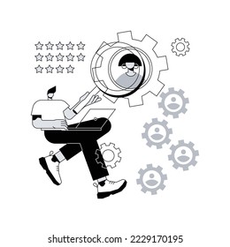 Human resources abstract concept vector illustration. HR team work, human resources agency, headhunter service, talent acquisition, job listing website, post resume, find staff abstract metaphor.