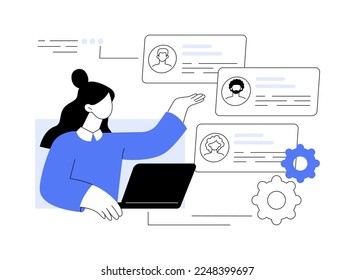 Human resources abstract concept vector illustration. HR team work, human resources agency, headhunter service, talent acquisition, job listing website, post resume, find staff abstract metaphor.