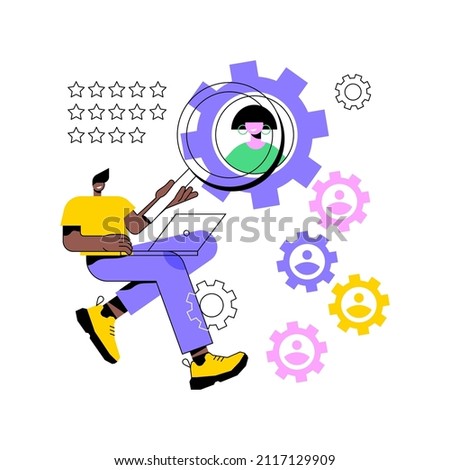 Human resources abstract concept vector illustration. HR team work, human resources agency, headhunter service, talent acquisition, job listing website, post resume, find staff abstract metaphor.