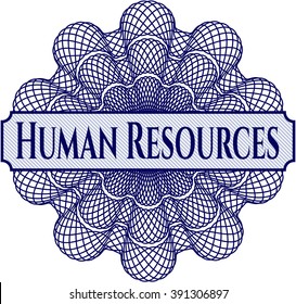 Human Resources abstract linear rosette