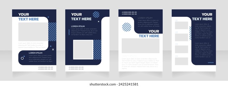 Human resources agency blank brochure layout design. Service info. Vertical poster template set with empty copy space for text. Premade corporate reports collection. Editable flyer paper pages