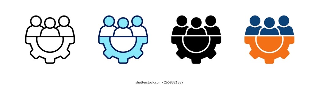 Human Resources All In One Icon Multi Styles Vector Set