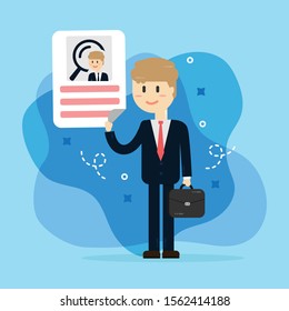 human resources background, recruit concept
