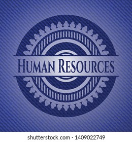 Human Resources Badge Denim Texture Vector Stock Vector (Royalty Free ...