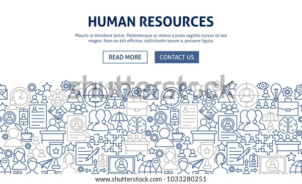 Human Resources Banner Design Vector Illustration Royalty Free
