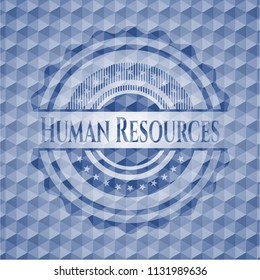 Human Resources blue hexagon badge.