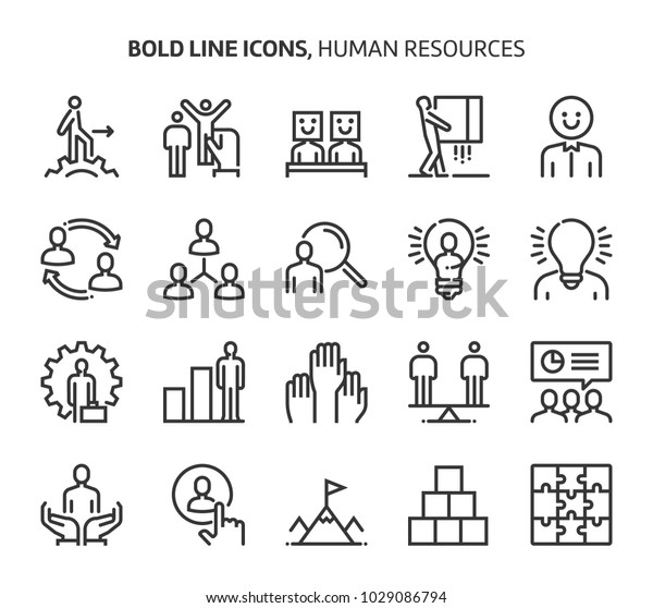 人事管理 太字の線のアイコン 図は ベクター画像 編集可能なストローク 48 X 48ピクセルの完全なファイルです 精密で 品質を重視した制作 のベクター画像素材 ロイヤリティフリー