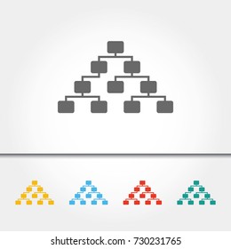 Human Resources Business Hierarchy Single Icon Vector Illustration