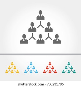 Human Resources Business Hierarchy Single Icon Vector Illustration