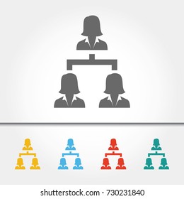 Human Resources Business Hierarchy Single Icon Vector Illustration