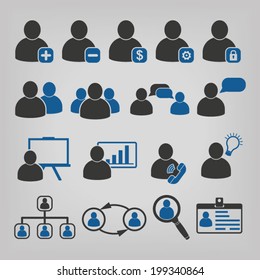 Human Resources Business Management Icons 