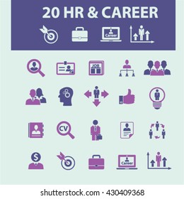 recursos humanos, iconos de carrera
