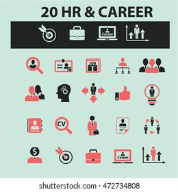 human resources, career icons