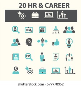 human resources, career icons