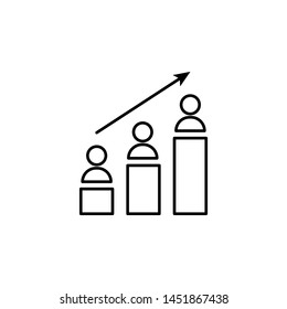 Human resources chart outline icon. Element of finance illustration icon. signs, symbols can be used for web, logo, mobile app, UI, UX