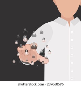  Human resources / choose person / flat design / vector / illustration