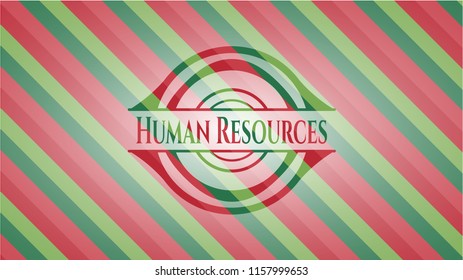 Human Resources christmas style emblem.