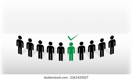 Human Resources concept: choosing the perfect candidate for the job
