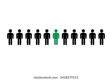 Human Resources concept choosing the perfect candidate for the job