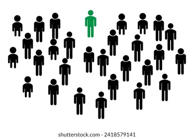 Concepto de Recursos Humanos eligiendo el candidato perfecto para la competencia laboral